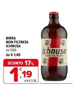 Iperal Birra non filtrata ICHNUSA offerta