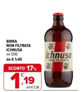 Birra non filtrata ICHNUSA