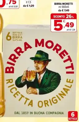 Iperal Birra moretti offerta