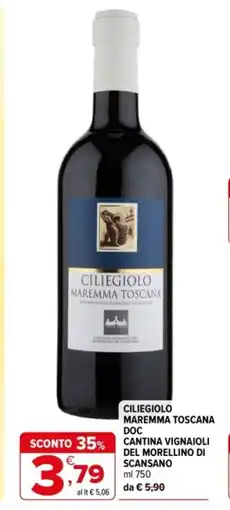 Iperal Ciliegiolo maremma toscana doc cantina vignaioli del morellino di scansano offerta