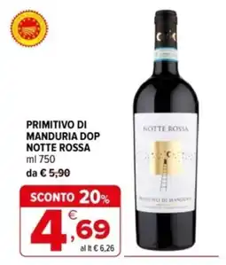 Iperal Primitivo di manduria dop notte rossa offerta