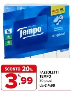 Iperal Fazzoletti tempo 30 pezzi offerta