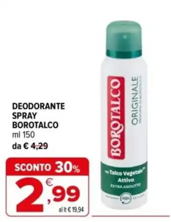 Iperal Deodorante spray BOROTALCO offerta