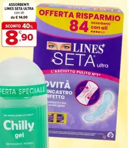 Iperal Assorbenti lines seta ultra con ali offerta