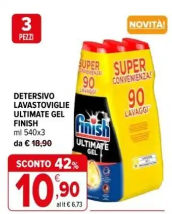 Iperal Detersivo lavastoviglie ultimate gel FINISH offerta