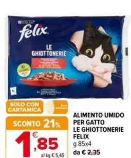 Iperal Purina alimento umido per gatto le ghiottonerie felix offerta