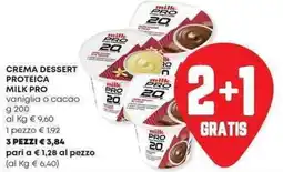Pam Crema dessert proteica MILK PRO offerta