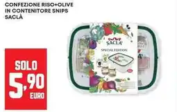 Pam Confezione riso+olive in contenitore snips SACLA offerta
