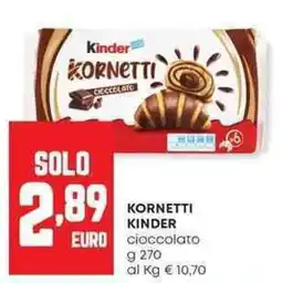 Pam Kornetti kinder cioccolato offerta