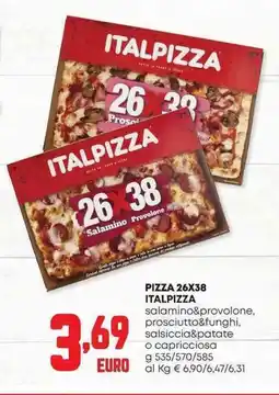 Pam Pizza 26x38 italpizza salamino&provolone, prosciutto&funghi, salsiccia&patate o capricciosa offerta