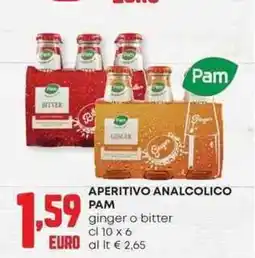 Pam Aperitivo analcolico pam ginger o bitter offerta