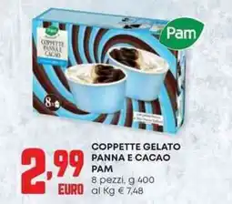 Pam Coppette gelato panna e cacao PAM offerta