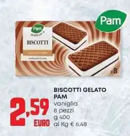 Pam Biscotti gelato pam vaniglia offerta