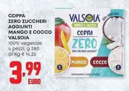 Pam Coppa zero zuccheri aggiunti mango e cocco VALSOIA offerta