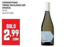 Pam Vermentino terre siciliane igp kinisia offerta