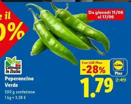 Lidl Peperoncino verde offerta