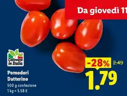 Lidl POMODORI DATTERINO offerta