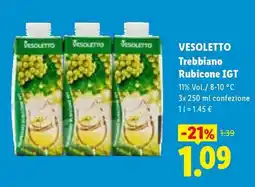 Lidl VESOLETTO Trebbiano Rubicone IGT offerta