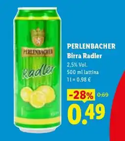 Lidl Perlenbacher Birra Radler offerta
