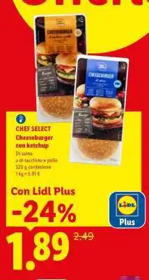 Lidl Chef Select Cheeseburger con ketchup offerta