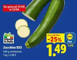 Lidl ZUCCHINE BIO offerta