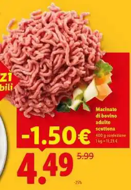 Lidl Macinato di bovino adulto scottona offerta