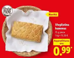 Lidl Sfogliatina hummus offerta