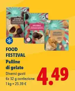 Lidl FOOD FESTIVAL Palline di gelato offerta