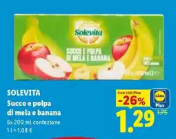 Lidl Solevita Succo e polpa di mela e banana offerta