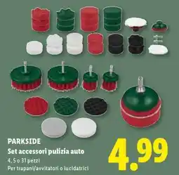 Lidl PARKSIDE Set accessori pulizia auto offerta