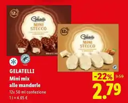 Lidl Gelatelli Mini mix alle mandorle offerta