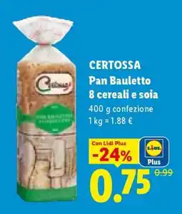 Lidl Certossa Pan bauletto 8 cereali e soia offerta