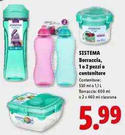 Lidl SISTEMA Borraccia, 1 o 2 pezzi o contenitore offerta
