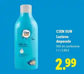 Lidl CIEN SUN Lozione doposole offerta