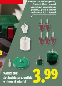 Lidl PARKSIDE Set lucidatura, pulizia o rimuovi adesivi offerta