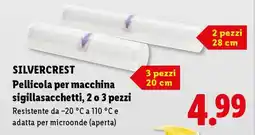 Lidl Silvercrest Pellicola per macchina sigillasacchetti, 2 o 3 pezzi offerta