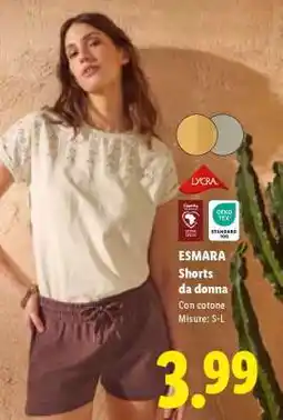 Lidl esmara Shorts da donna offerta