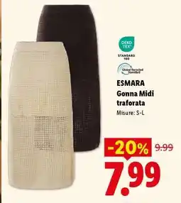 Lidl ESMARA Gonna Midi traforata offerta