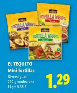 Lidl El Tequito Mini Tortillas offerta