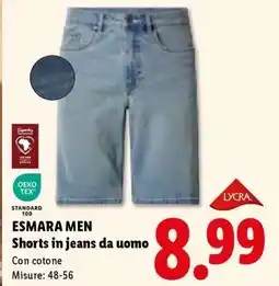 Lidl ESMARA MEN Shorts in jeans da uomo offerta