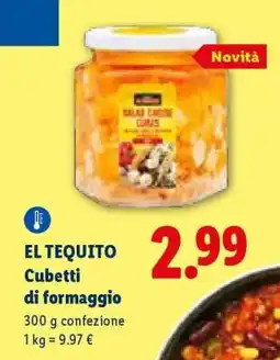 Lidl EL TEQUITO Cubetti di formaggio offerta