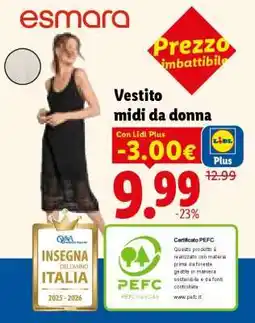 Lidl Vestito midi da donna offerta