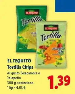 Lidl El Tequito Tortilla Chips offerta