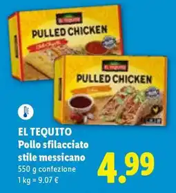 Lidl El Tequito Pollo sfilacciato stile messicano offerta