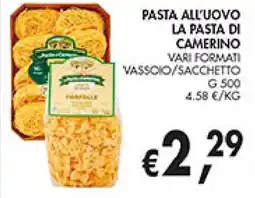èccoMI Pasta all'uovo LA PASTA DI CAMERINO offerta