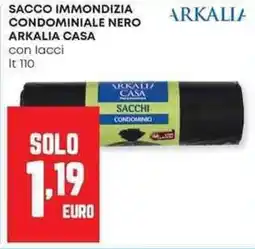 Pam Sacco immondizia condominiale nero arkalia casa con lacci offerta