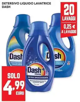 Pam Detersivo liquido lavatrice DASH offerta