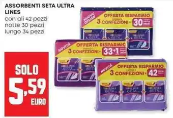 Pam Assorbenti seta ultra LINES offerta
