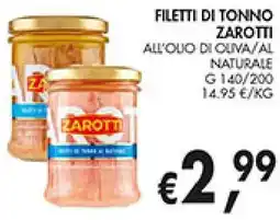 èccoMI Filetti di tonno ZAROTTI offerta