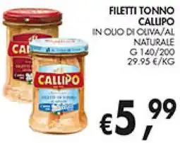 èccoMI Filetti tonno CALLIPO offerta